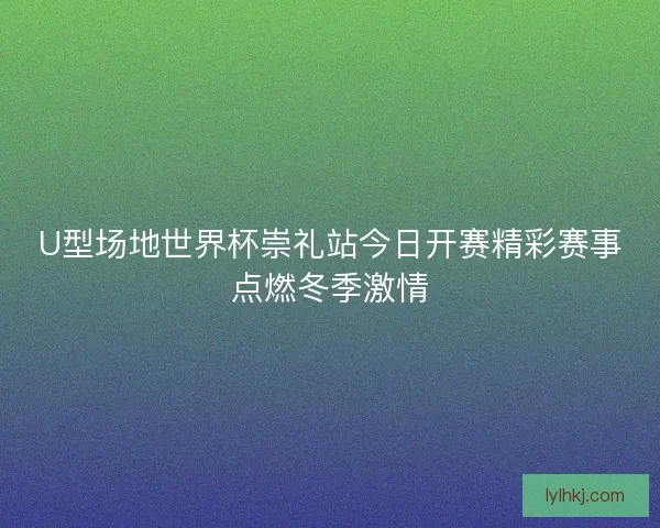 U型场地世界杯崇礼站今日开赛精彩赛事点燃冬季激情